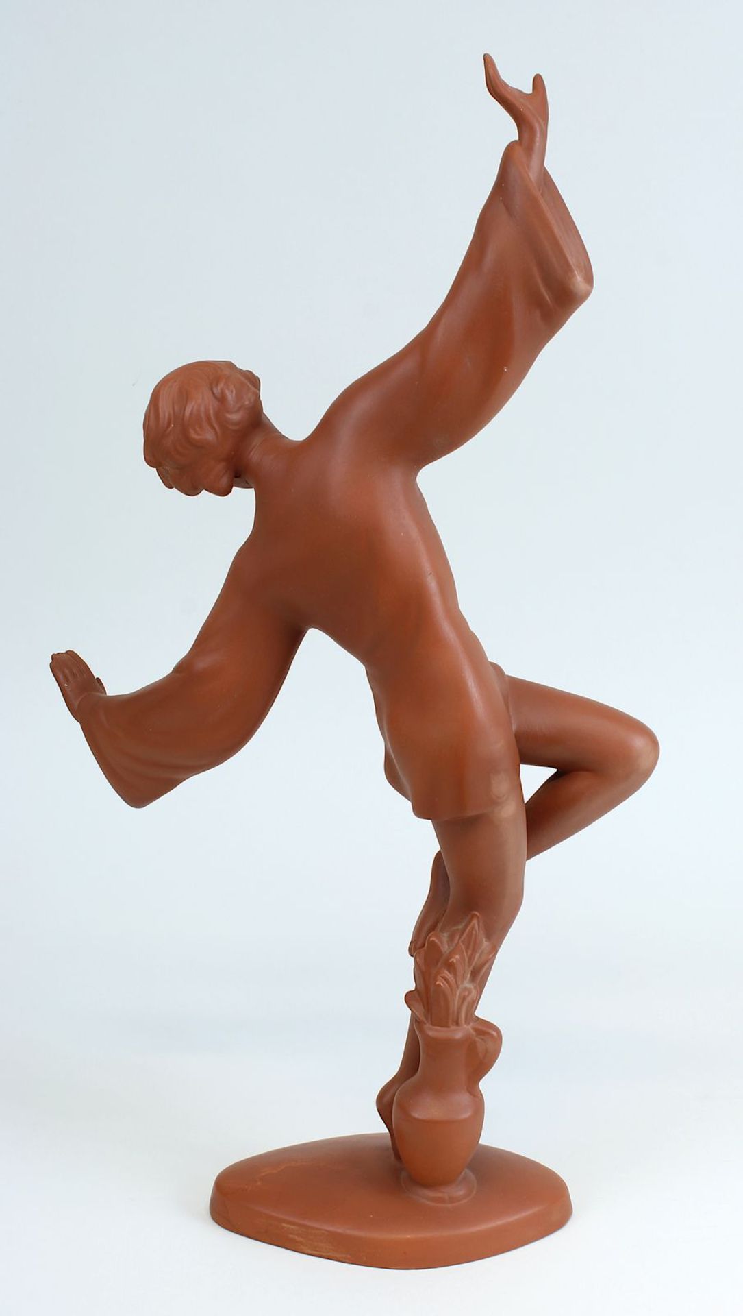 „Klassischer Tanz”, Keramikfigur Goldscheider, Entwurf: Josef Lorenzl 1940, roter Scherben, im Boden - Image 2 of 2