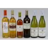 6 Flaschen französischer Weißwein: eine Flasche 1992er Les Cyprès de Climens, Sauternes-Barsac,
