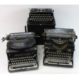 3 Schreibmaschinen, A. 20. Jh., "Torpedo" Reiseschreibmaschine mit Koffer, Weilwerke Akt. - Ges.