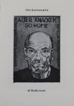 Otto Lackenmacher "Alter Knacker go home", "Paria" ein Zyklus mit 40 Radierungen, Das Haus Verlag