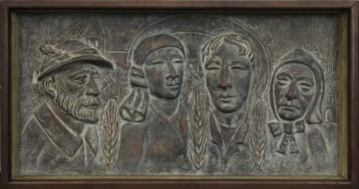 Viegener, Friedrich Franz (Soest 1888 - 1976 Möhnsee-Delecke, attr.), Tonrelief mit Stadtansicht von