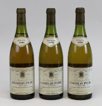 3 Flaschen Chablis 1er Cru: eine Flasche 1988er und 2 Flaschen 1989er, La Porte d'Or, Récolte,