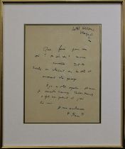 Jean, Cocteau (Maisons-Laffitte 1889 - 1963 Milly-la-Forêt), Original Autograph, eigenhändiger Brief