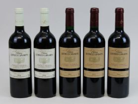 3 Flaschen 2003er und 2 Flaschen 2004er Château Lestrille Capmartin, Bordeaux Supérieur, Saint-