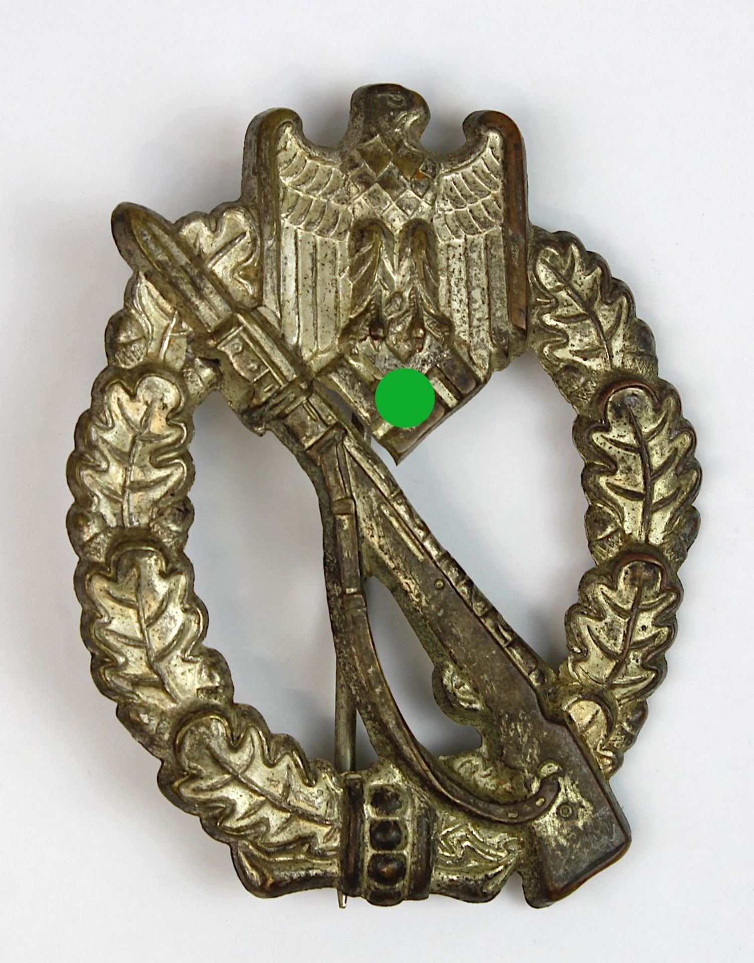 Infanterie-Sturmabzeichen in Silber, Deutsches Reich 1933 - 1945, Buntmetall, hohl geprägt,