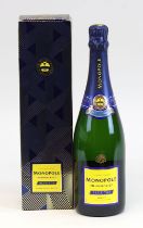 Eine Flasche Champagner, 2. H. 20. Jh., Monopole, Heidsieck & Co. Blue Top, Brut, Reims, gute