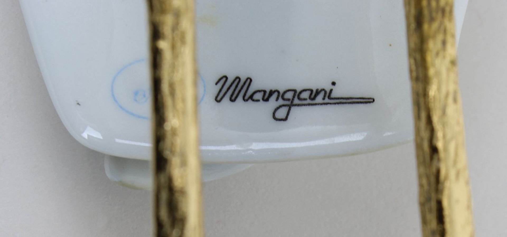Reiher-Skulptur von Mangani, Giulia für Ogetti, Florenz neuzeitlich, Porzellan-Körper, handgemalt - Image 2 of 2