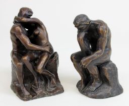 Rodin, Auguste (1840-1917), 2. H. 20. Jh., 2 Miniatur - Reproduktionen, Galvanoplastik,