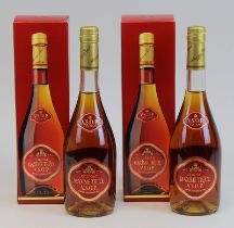 Zwei Flaschen Cognac, 2.H.20.Jh., Maxime Trijol V.S.O.P., St. Martial S/Ne, Füllhöhen: jeweils