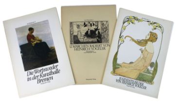 3 Worepsweder Kunstmappen, 1 Mappe: "Die Worpsweder in der Kunsthalle Bremen", Worpweder-Verlag
