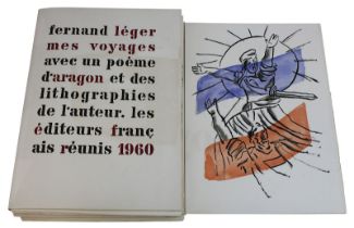 Léger, Fernand (Argentan 1881 - 1955 Gif-sur-Yvette), Mes voyages avec un poème d'Aragon, Mappe im