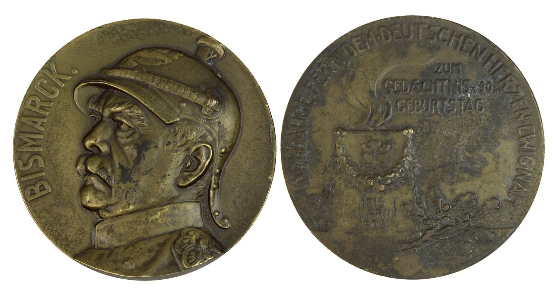 Bismarck-Medaille, Deutsches Reich 1905, zum 90. Geburtstag von Otto von Bismarck 1905, D: 6 cm,