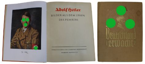 2 Klebebilderalben, Deutsches Reich 1933 - 1945: "Deutschland Erwacht, Werden Kampf und Sieg der