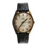 Dugena Herren-Armbanduhr in Gelbgold, Schweiz um 1970, Automatikwerk, Kaliber Eta 2782, 25 Steine,
