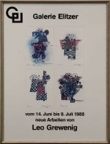 Grewenig, Leo (Heusweiler 1898 - 1991 Bensheim), Ausstellungsplakat der Galerie Elitzer zu neuen