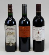 3 Flaschen Bordeaux: eine Flasche 2000er Château les Vimières, Haut-Médoc, Gironde; eine Flasche