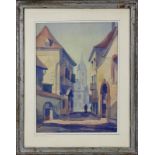 Franzen, Peter (Saarbrücken 1913 - 2003 Dudweiler), "Kirchgasse", wohl Blick auf die Alte