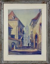 Franzen, Peter (Saarbrücken 1913 - 2003 Dudweiler), "Kirchgasse", wohl Blick auf die Alte