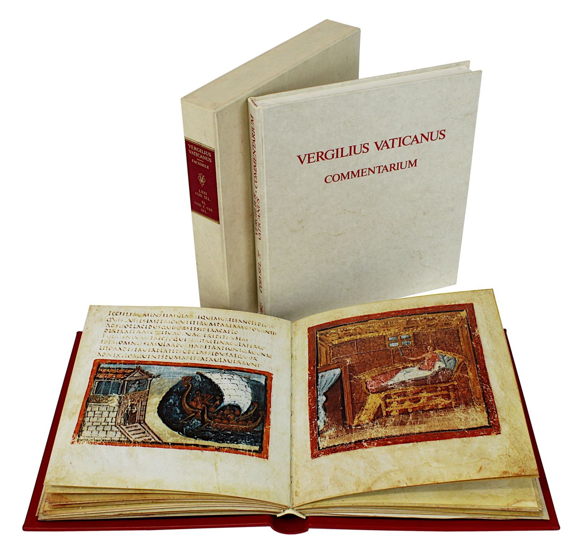 Faksimileausgabe u. "Commentarium" des "Vergilius Vaticanus", vollst. farbige Faksimileausgabe im