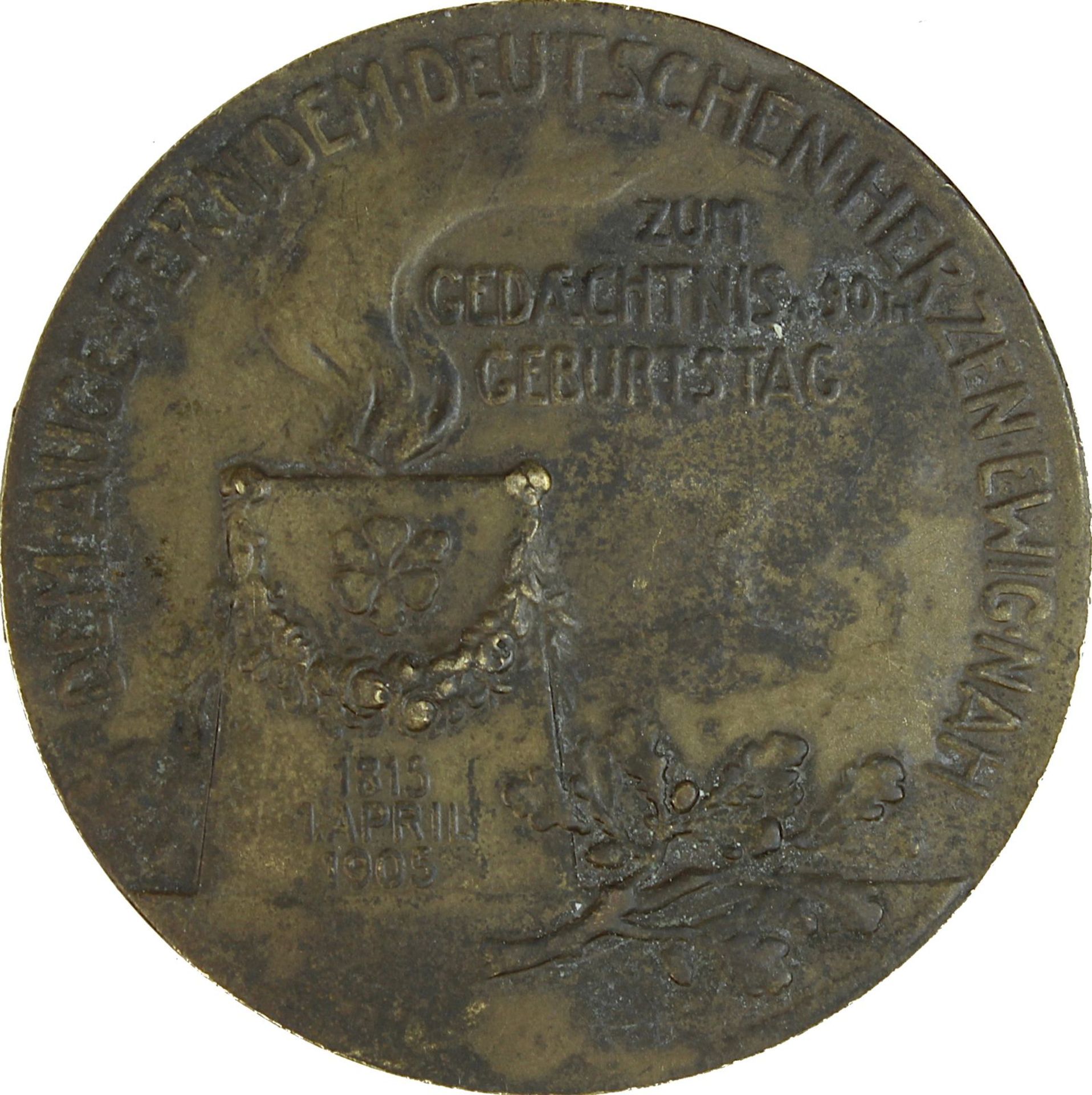 Bismarck-Medaille, Deutsches Reich 1905, zum 90. Geburtstag von Otto von Bismarck 1905, D: 6 cm, - Image 3 of 3