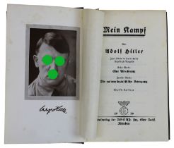 Hitler, Adolf "Mein Kampf", zwei Bände in einem Band, 474./478. Auflage, 1939, Zentralverlag der