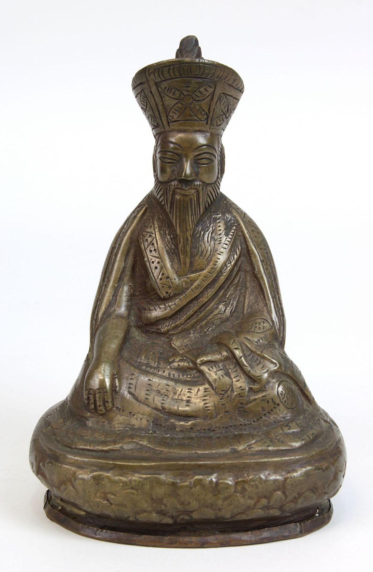 Messing-Buddha, China um 1920, H 15,5 cm. 4269-007