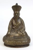 Messing-Buddha, China um 1920, H 15,5 cm. 4269-007