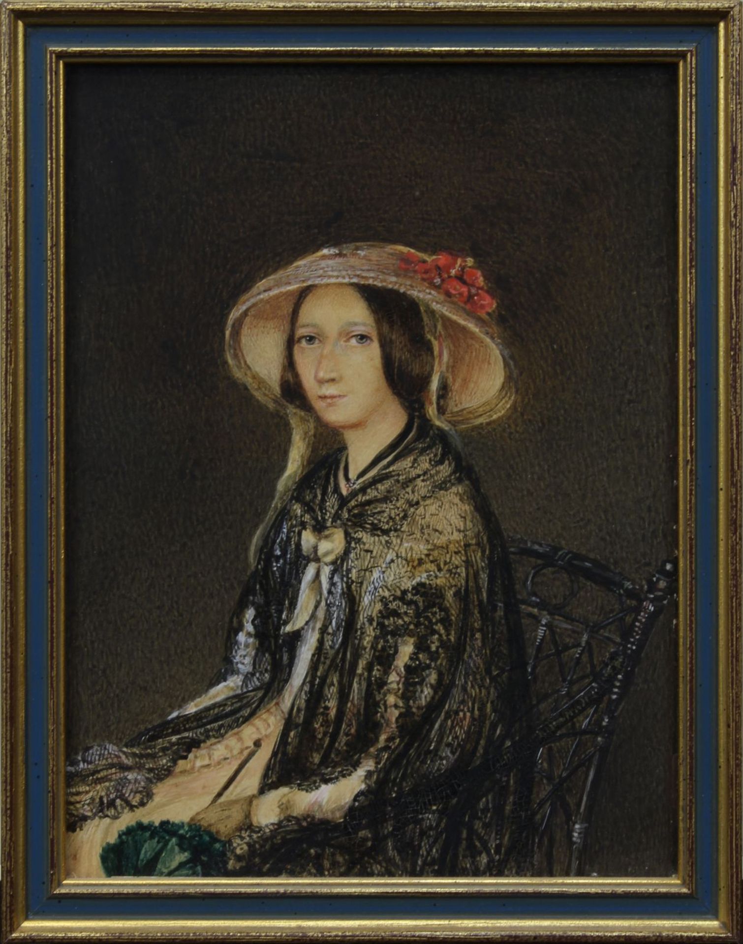 Bildnis der Georgine Gräfin v. Reventlow, geb. Freiin von Löwenstern (1819 - 1893), Ehefrau des
