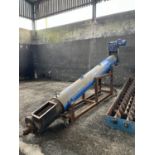 Screw Conveyor - Jacketed inclined round cased screw conveyor 5.1 metres long and 500mm diameter