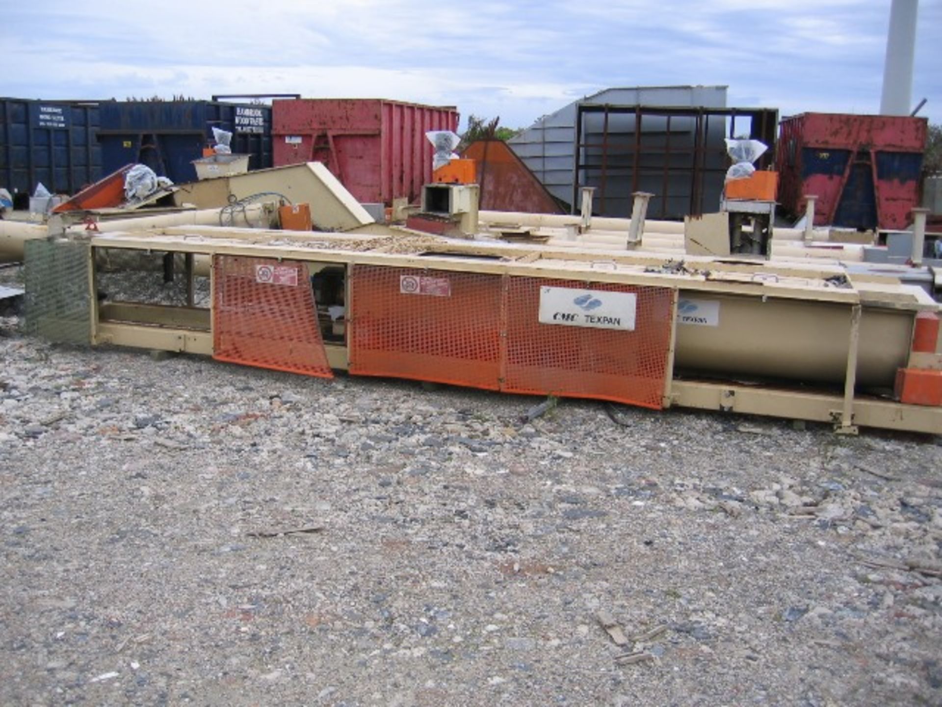 U Trough Screw - Texpan U Trough Screw Conveyor, 600mm dia. x 3.7 metres long with contrawound