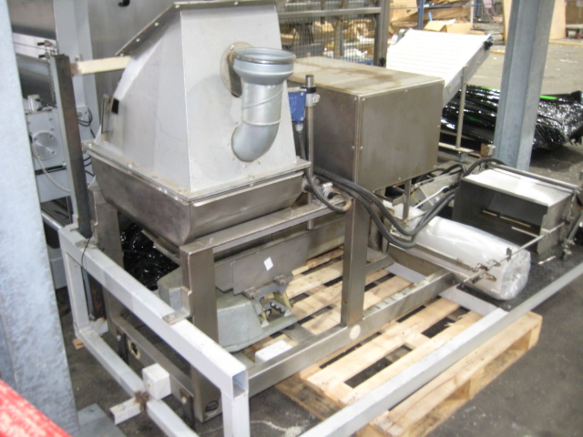 Weigher - Ward Bekker Digiway single channel linear weigher in stainless steel with control box.