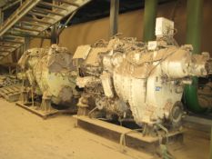 Napier Deltic Two Stroke Turbo Charged Marine Diesel Engines, type ANM - 64869. Cast Aluminium