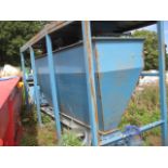 Bulk Weigher - Weighing hopper in support frame with discharge conveyor and load cells. Support