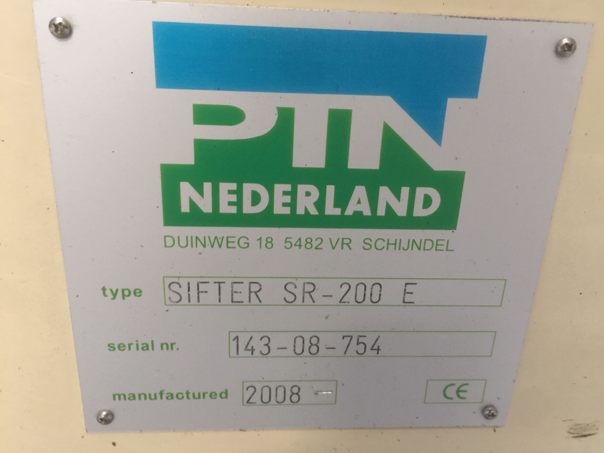 Sieve - PTN rotary sieve model SR 200 E built in 2008. It has a 4kw rotation drive and a 1.5kw - Bild 2 aus 3