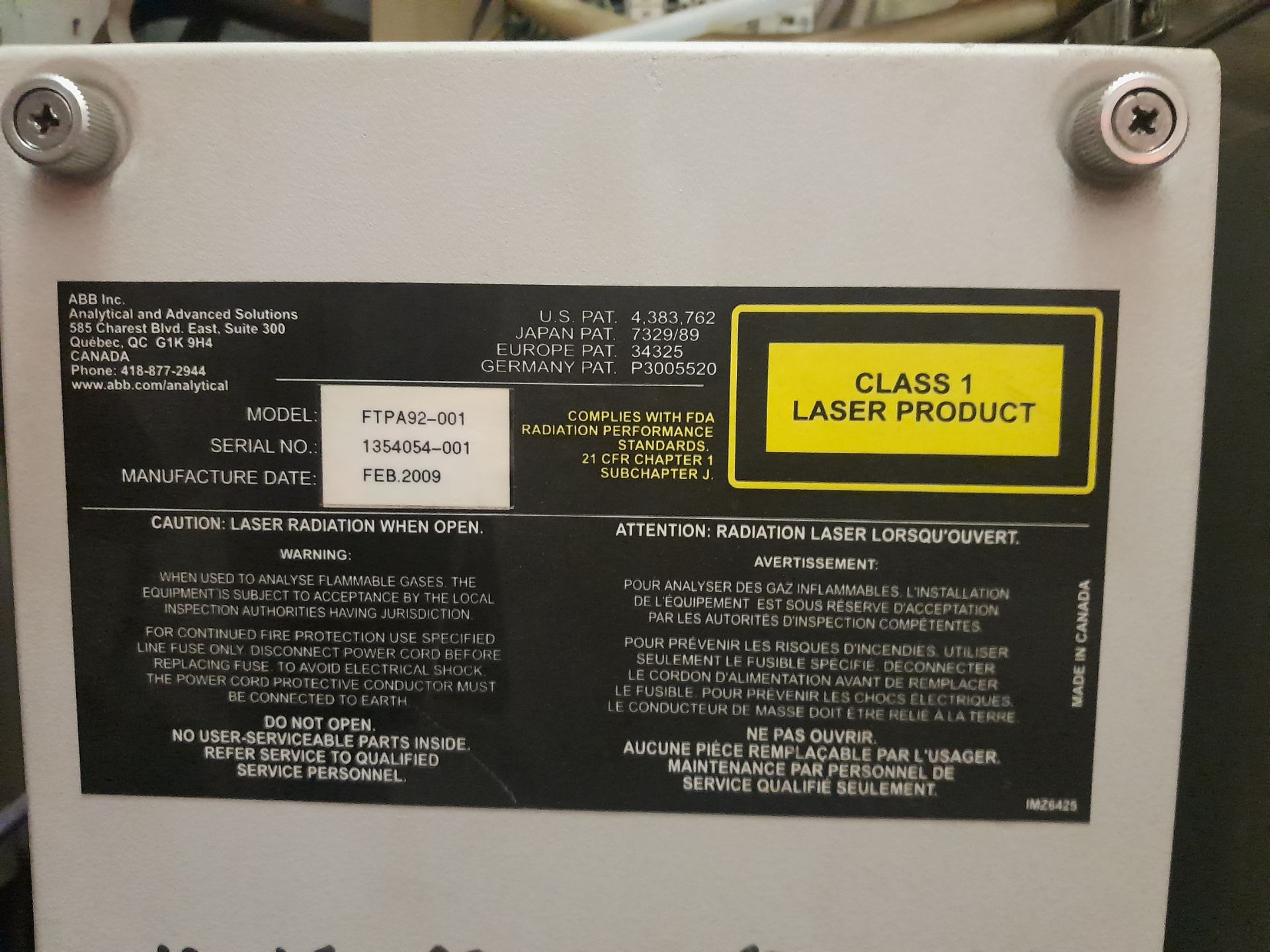 ABB ACF-NT Stack Monitoring System Cabinet, with sensors fitted on chimney stack Please read the - Image 7 of 7