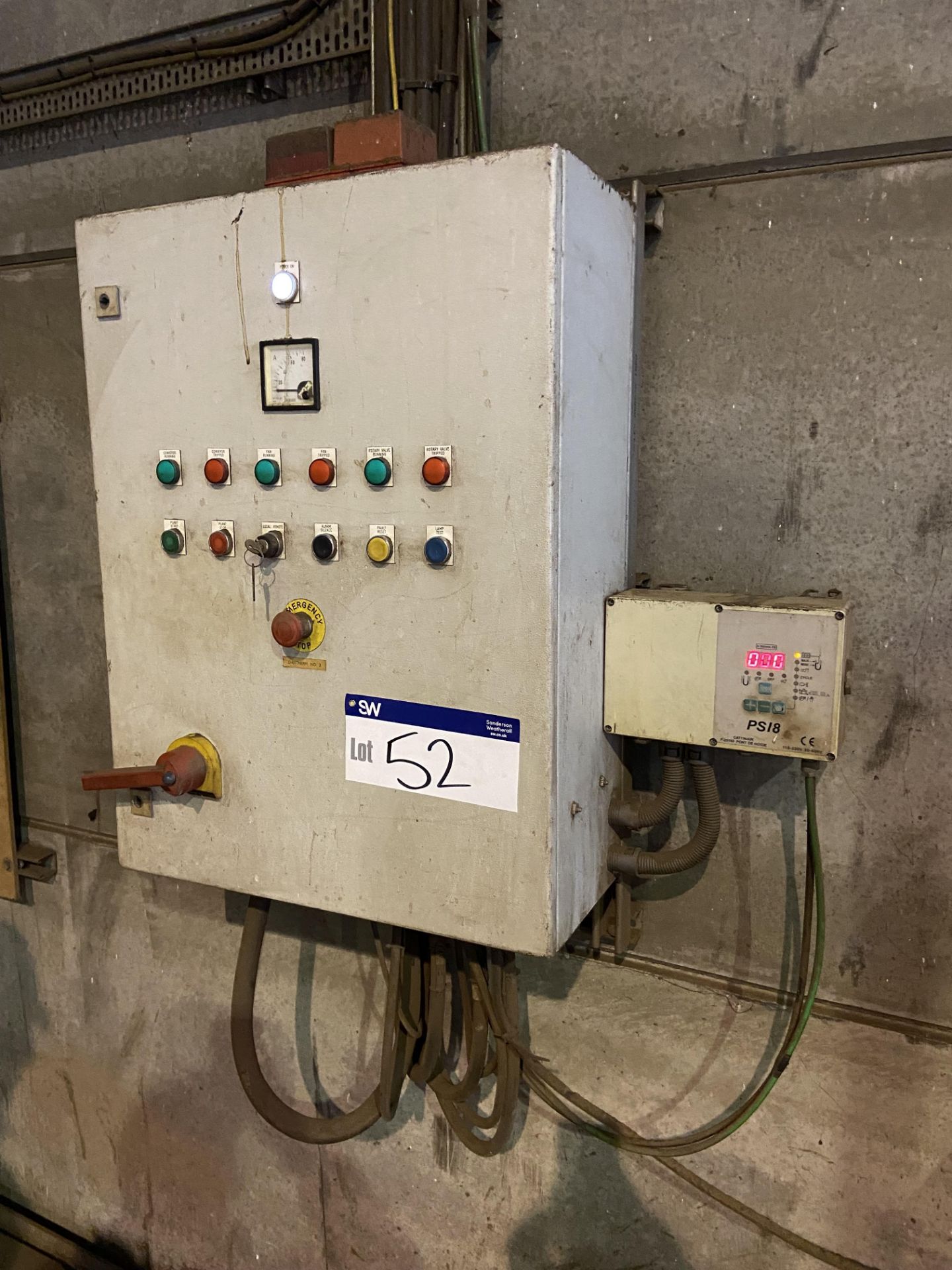 Single Door Steel Control Panel (Take out & loading charge - £50  + VAT) (please note this lot is