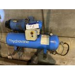 Hydrovane Horizontal Receiver Mounted Air Compressor, model 502C10-201, serial no. 502-033266-1805