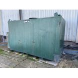 Bunded Steel Storage Tank, overall tank size approx. 3.5m x 1.5m x 2m deep, with delivery pump,
