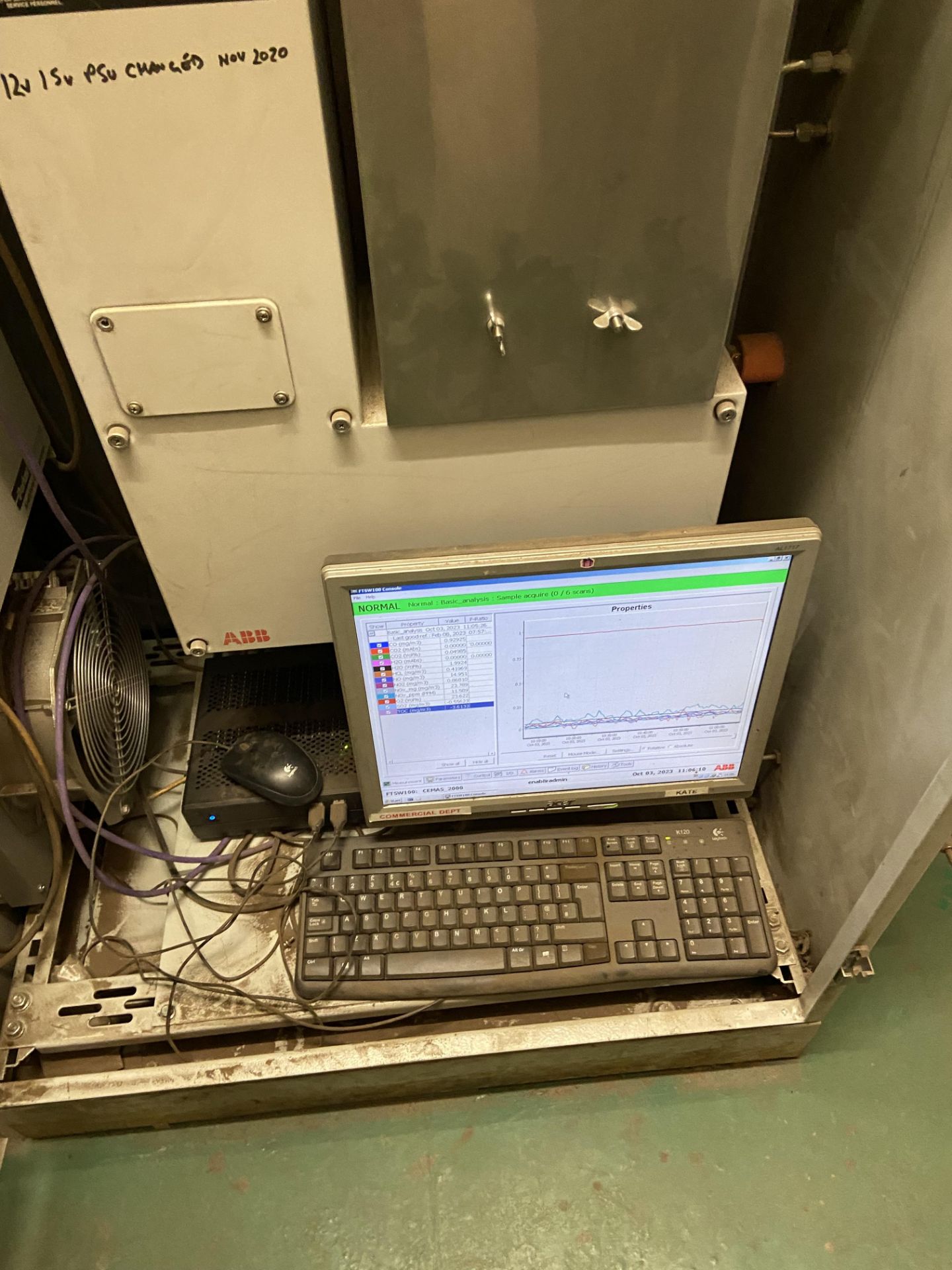 ABB ACF-NT Stack Monitoring System Cabinet, with sensors fitted on chimney stack Please read the - Image 4 of 7