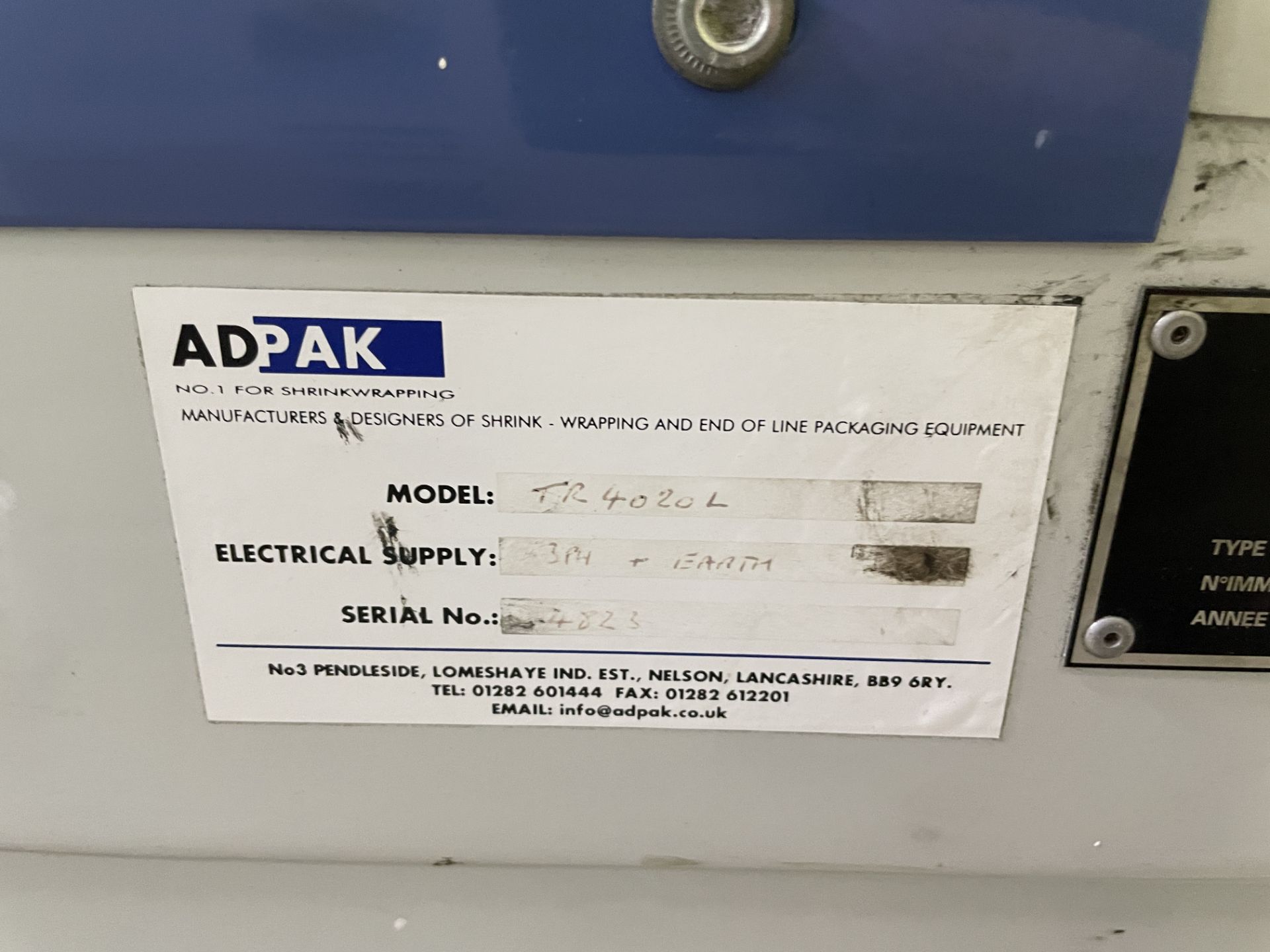Adpak TR 420 L Mobile Heat Tunnel, serial no. 98020919, year of manufacture 1998, 440V, loading free - Image 6 of 7