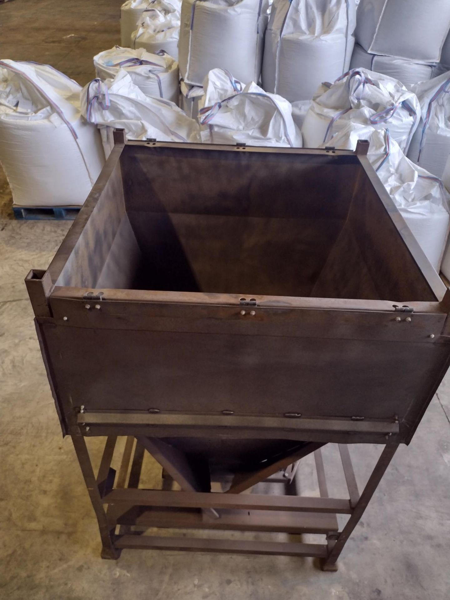 Five Hopper Bottomed Tote Bins, approx. 1285mm x 1285mm x 1950mm. Lot located Bretherton, - Image 2 of 3