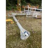 Hawk Lifting Galvanised Steel Jib Arm, 125kg SWL, approx. 3.2m x 2.95m. Lot located Bretherton,