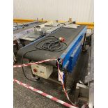 Steel Framed Mobile Rubber Belt Conveyor, approx. 2.4m centres long x 650mm wide on belt, 440V,