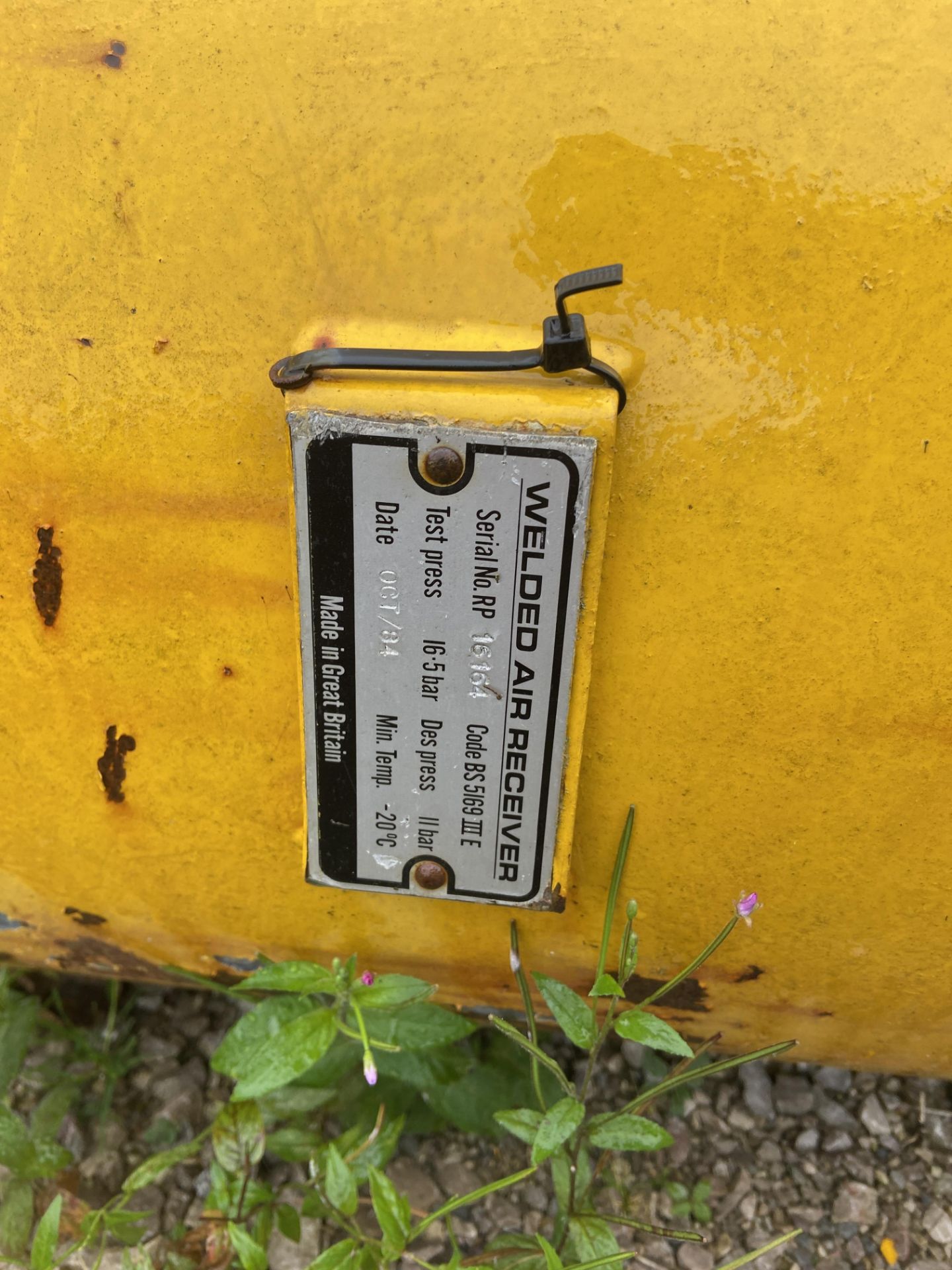 Vertical Welded Steel Air Receiver, approx. 1.9m high. Lot located Bretherton, Lancashire. Lot - Image 2 of 2