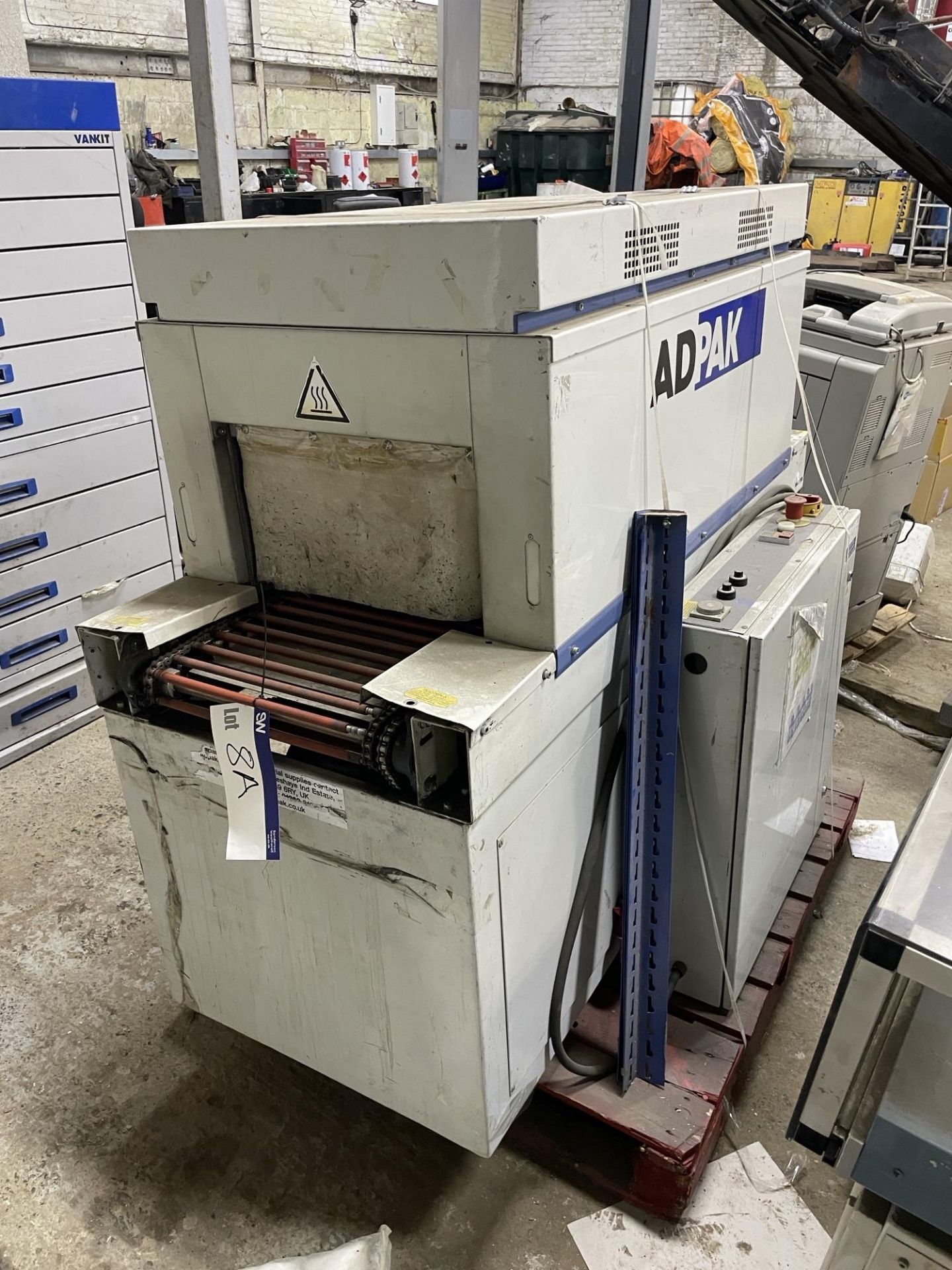 Adpak TR 420 L Mobile Heat Tunnel, serial no. 98020919, year of manufacture 1998, 440V, loading free - Image 4 of 7