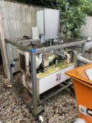 Wenger RM-2S Heat Exchanger, serial no. 253648, on mobile steel frame, with fitted control panel,