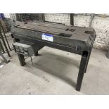 T-Slotted Cast Iron Table, approx. 1.46m x 650mm, with steel stand Please read the following