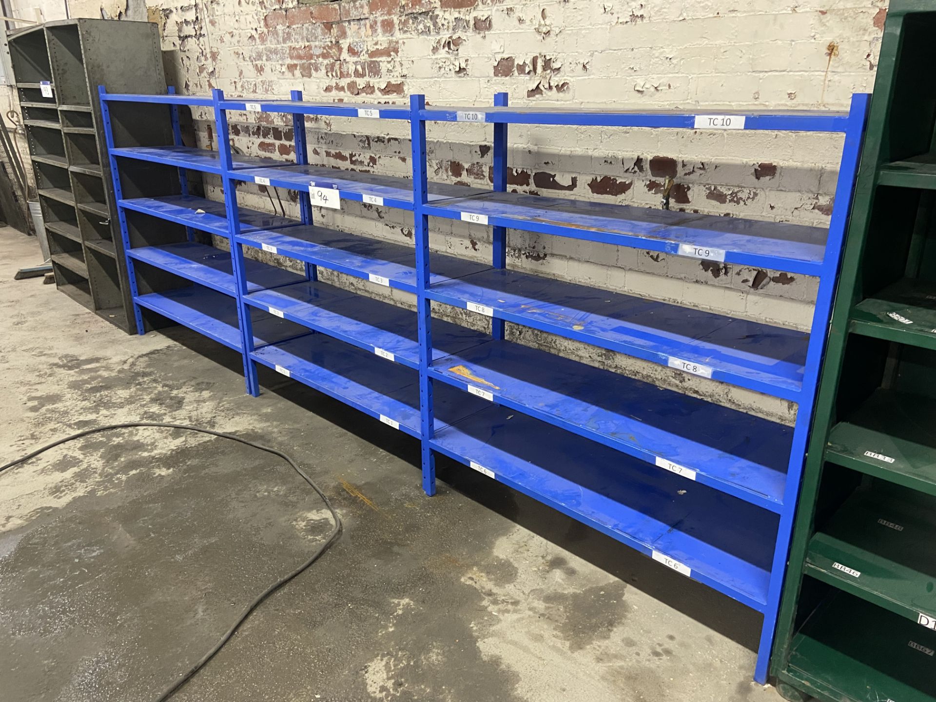 Three Multi-Tier Steel Racks, each rack 1.4m wide Please read the following important notes:- ***