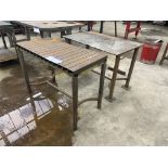 Two Assorted Steel Framed Benches Please read the following important notes:- ***Overseas buyers -