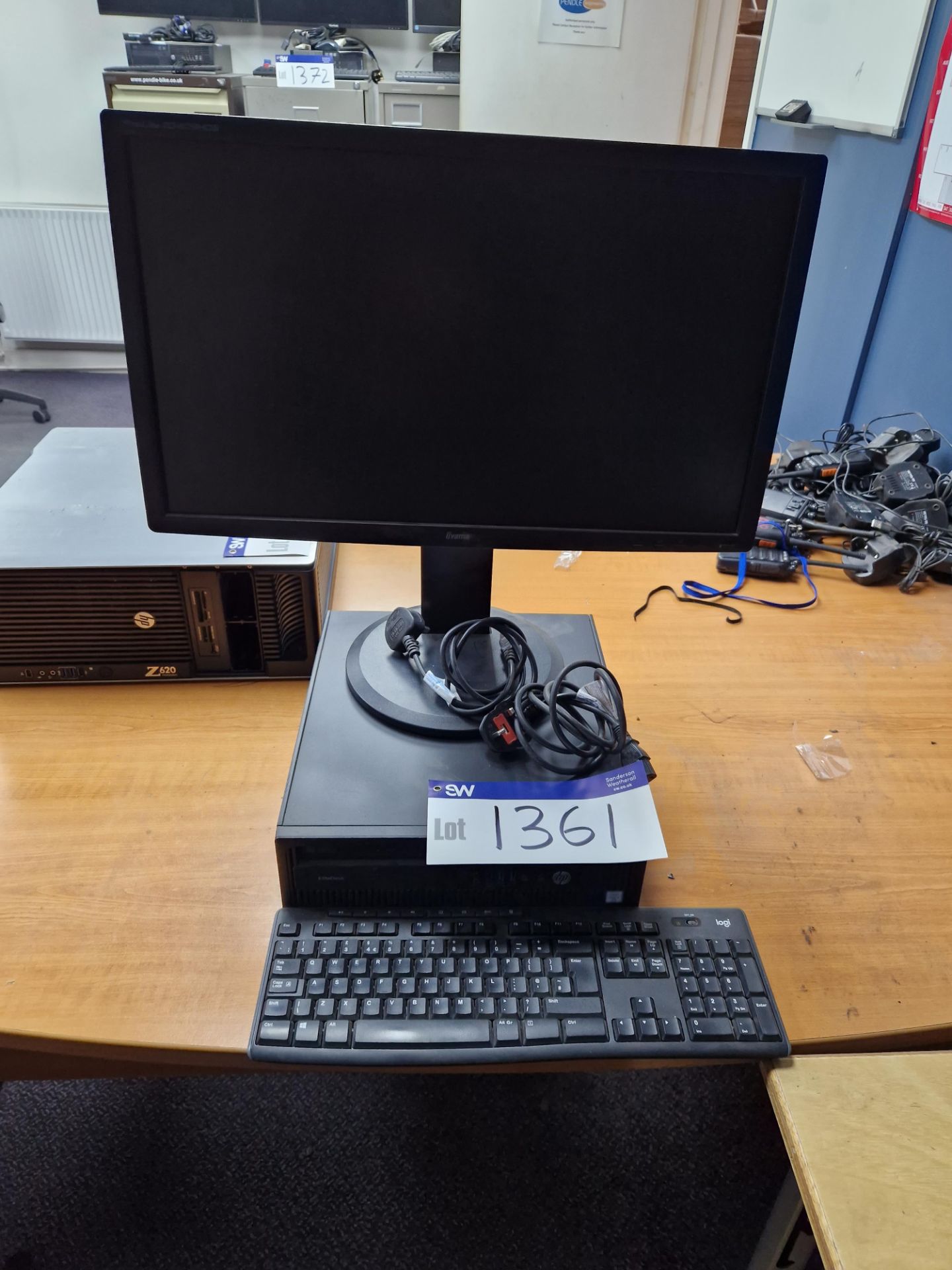 HP Elitedesk Core i7 Desktop PC, Monitor, Keyboard and Mouse (Hard Drive Removed) Please read the